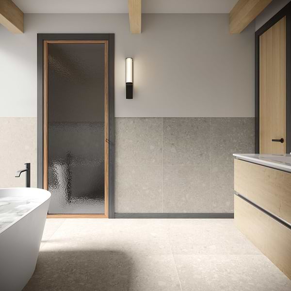 Rizo Gray 48x48 Terrazzo Look Matte Porcelain Tile