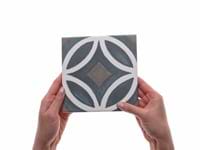 Breeze Nautilus Blue Deco 6x6 Matte Porcelain Tile