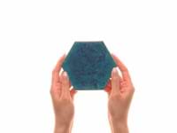 Breeze Ocean Blue 4.5" Hexagon Crackled Glossy Porcelain Tile