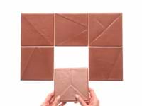 Stacy Garcia Valenova Deco Clay Terracotta 5x5 Textured Matte Ceramic Tile