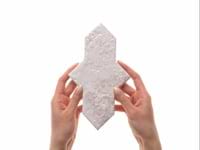 Greta Cruz Seashell White 5x8 Glossy Textured Porcelain Tile