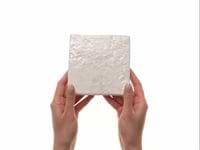 Greta Seashell White 5x5 Glossy Textured Porcelain Tile
