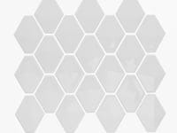 Brookline Diamond Cloud White 3x4 Glossy Ceramic Mosaic Tile