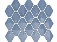 Brookline Diamond Coastal Blue 3x4 Glossy Ceramic Mosaic Tile