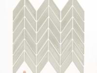 Brookline Chevron Celadon Green 1x5 Glossy Ceramic Mosaic Tile