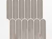 Brookline Feather Warm Gray 2x7 Fish Scale Glossy Ceramic Mosaic Tile