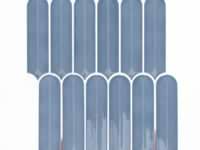 Brookline Feather Coastal Blue 2x7 Fish Scale Glossy Ceramic Mosaic Tile