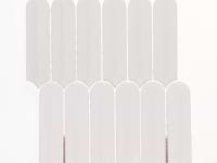Brookline Feather Cloud White 2x7 Fish Scale Glossy Ceramic Mosaic Tile