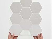 Vanilla Warm White 4” Hexagon Polished Marble Mosaic Tile