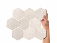 Botticino Extra Light Beige 4” Hexagon Polished Marble Mosaic Tile
