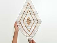 Uma Terra Golden Beige and White Polished Marble Micro Mosaic Tile