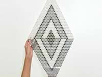 Uma Gray and White Polished Marble Micro Mosaic Tile