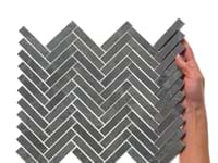 Tia Verde Green 1x3 Herringbone Honed Marble Mosaic Tile