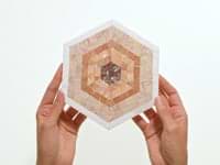 Ako Terracotta Rosa 6" Hexagon Marble Micro Mosaic Tile