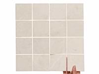 Vanilla Warm White 3” Square Honed Marble Mosaic Tile