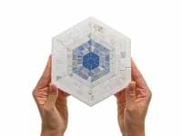 Ako Azul Blue 6" Hexagon Marble Micro Mosaic Tile