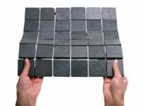 India Black 2x2 Tumbled Slate Mosaic Tile