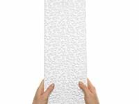Sonya Flowers Pearl White 6x16 Frosted Glass Tile