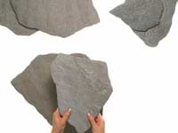 Pathstone Gris Gray Textured Matte Porcelain Flagstone Tile