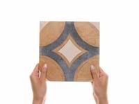 Angela Harris Mediterra Circles Terracotta 8x8 Matte Porcelain Tile