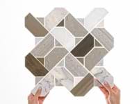 Isobel Russet Brown Polished Marble Luxury Mosaic Tile