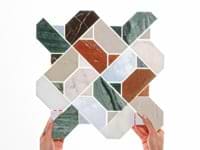 Isobel Tuscany Multicolor Polished Marble Luxury Mosaic Tile