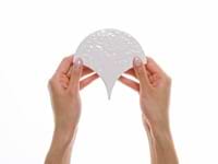 Meri Glacier White 5" Fish Scale Textured Glossy Ceramic Tile