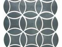Raval Denim Blue 3x8 Petal and 6x6 Kite Matte Porcelain Tile