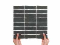Brixon Charcoal Gray 1.5x4 Stacked Matte Porcelain Mosaic Tile