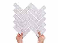 Brixon Chalk White 1.5x4 Herringbone Matte Porcelain Mosaic Tile