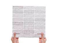 Brixon Chalk White 1.5x4 Stacked Matte Porcelain Mosaic Tile