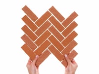 Brixon Canyon Red 1.5x4 Herringbone Matte Porcelain Mosaic Tile