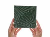 Stacy Garcia Radius Forest Green 6x6 3D Crackled Glossy Ceramic Tile