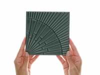 Stacy Garcia Radius Harbor Blue 6x6 3D Crackled Glossy Ceramic Tile
