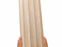 Stonework Fluted Ivory Travertine Premium 12x24 3D Vein Cut Unfilled Honed Tile in Ivory, View 4, play video