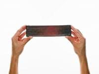 Emery Burgundy Red 2x8 Handmade Crackled Glossy Terracotta Tile - FINAL SALE