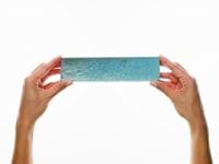 Emery Tropical Blue 2x8 Handmade Crackled Glossy Terracotta Tile