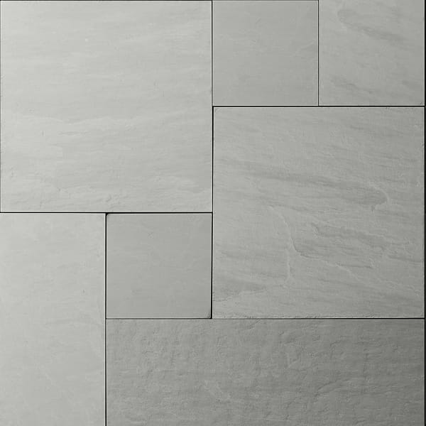 Sendero Asheville Gray French Pattern Brushed Sandstone 2CM Outdoor Paver