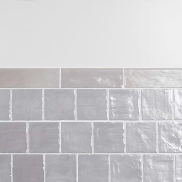 Montauk Fog 2x8 Mixed Finish Ceramic Bullnose