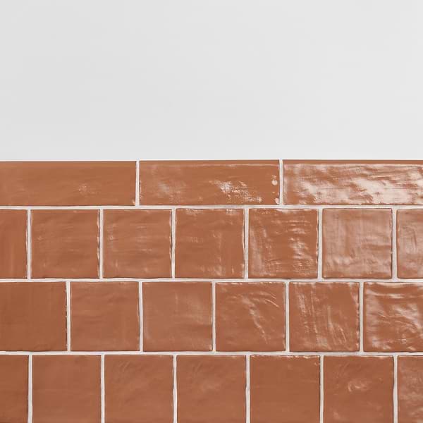Montauk Terracotta 2x8 Mix Finish Ceramic Bullnose