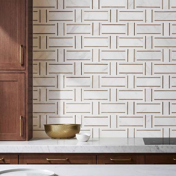 Esplanade Asian Statuary Polished Marble Mosaic Tile