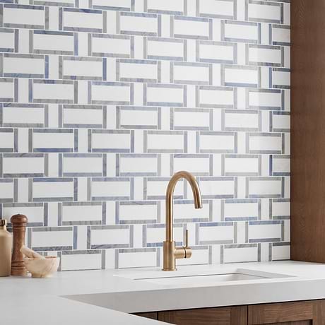 Marble Tile for Backsplash,Kitchen Floor,Bathroom Floor,Kitchen Wall,Bathroom Wall,Shower Wall,Shower Floor,Outdoor Wall,Commercial Floor