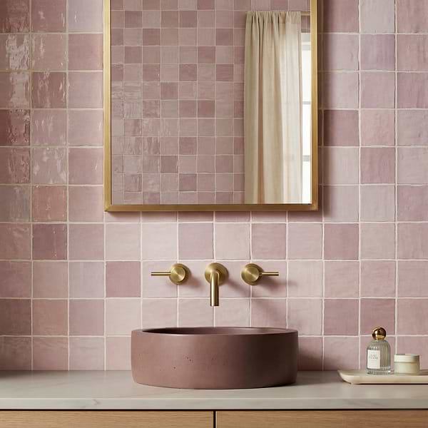 Portmore Pink 4x4 Glossy Ceramic Tile