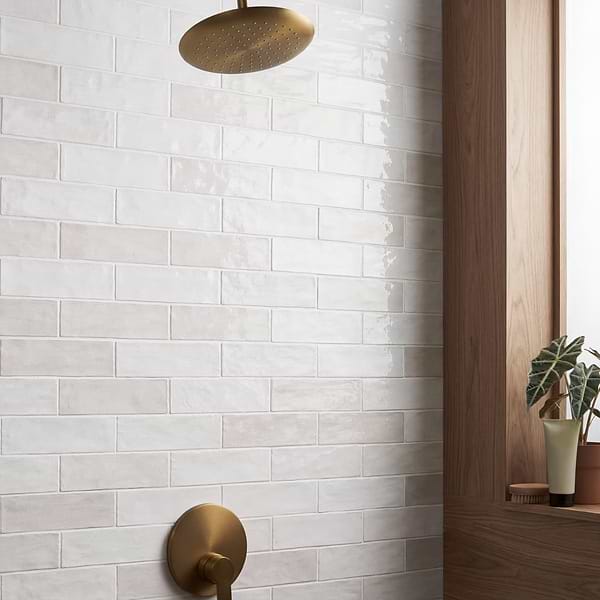 Portmore White 3x8 Glossy Ceramic Subway Tile
