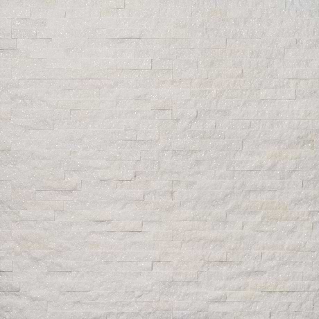 Tenerife Glacial White 6x24 Splitface Marble Stacked Stone Tile