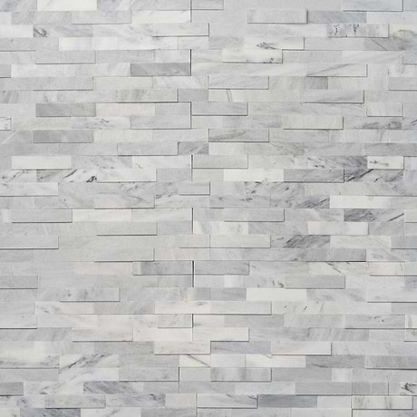 Tenerife Bianco Gris 6x24 Honed Marble Stacked Stone Tile