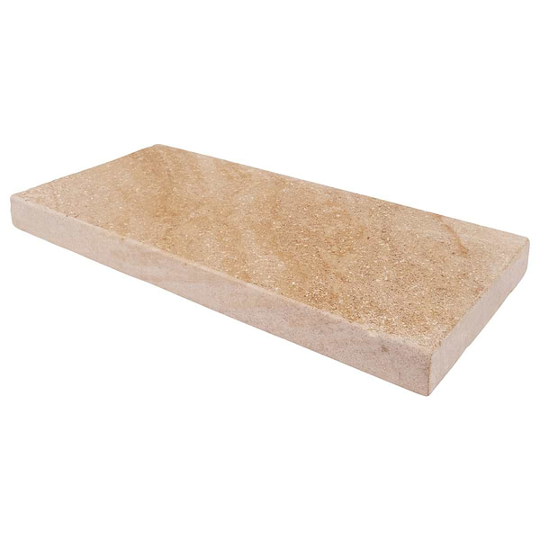 Sendero French Cremar Beige 12x24 Brushed Limestone 5CM Pool Coping