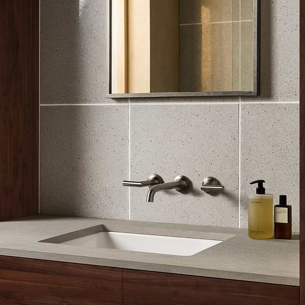 True Terrazzo Argento Beige 16x16 Polished Terrazzo Tile