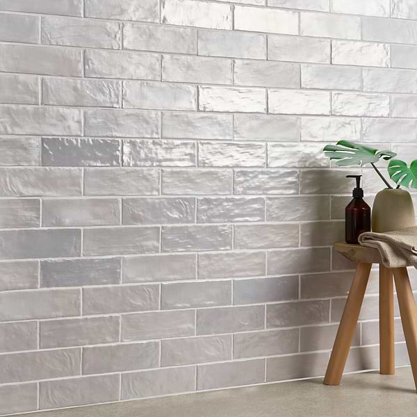 Montauk Fog 2x8 Gray Mixed Finish Ceramic Tile