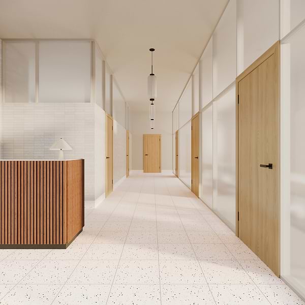 Veritas Terrazzo Creme with Nautical Blue 16x16 Polished Terrazzo Tile